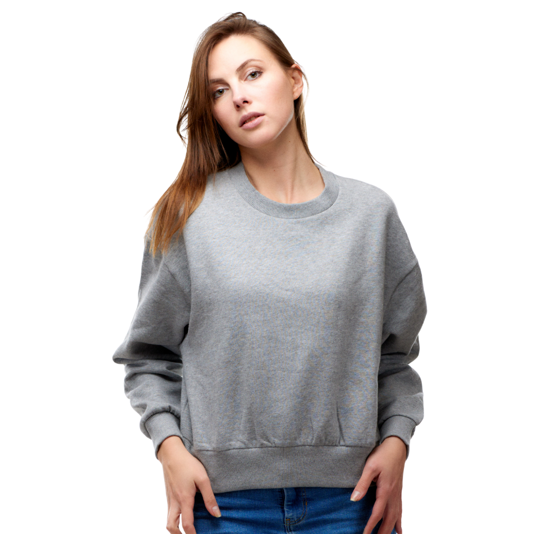 9 Womens Heavy Crop Sweat